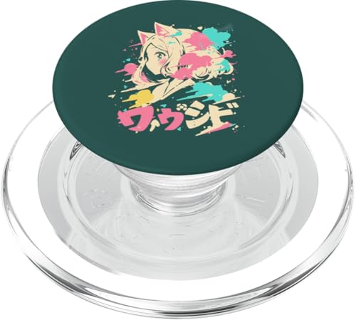 Anime Waifu Süßes Anime-Manga-Katzenmädchen, süßes Retro-Design, Japan PopSockets PopGrip für MagSafe Anime Waifu Süßes Anime-Manga-Katzenmädchen, süßes Retro-Design, Japan PopSockets PopGrip für MagSafe von Anime Waifu Cute Anime manga Cat Girl Sweet Retro