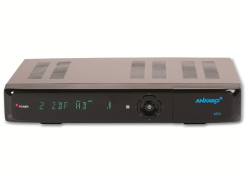 Ankaro AVA Digitaler UHD 4K Satelliten Receiver DVB-S2X H.265 mit alphanumerischem Display und USB Aufnahmefunktion, schwarz von Ankaro