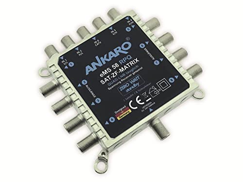 Ankaro Multischalter eMS 58 RPQ Quad und Quattro LNB tauglich- stromsparend mit ZERO-Watt Standby-Funktion von Ankaro