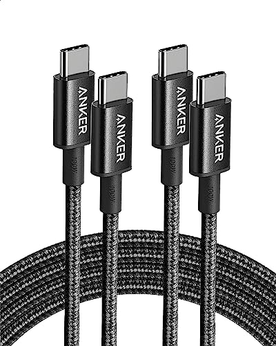 ANKER 333 USB C auf USB C Ladekabel（1.8m+1.8m, 100W, USB 2.0 C Kabel, Schnellladeleistung geeignet für iPhone 15/15Pro, MacBook Pro 2020, iPad Pro 2020, iPad Air 4, Samsung Galaxy S23 und mehr von Anker