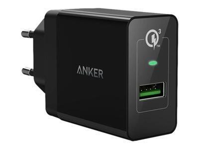 ANKER PowerPort+1 with QC 3.0 18W USB-A EU Black von Anker