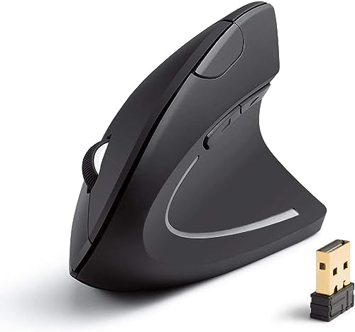 Anker® 2.4G Wireless Vertikale Ergonomische Optische Maus Vertical Ergonomic Optical Mouse Kabellos für Windows und Mac OS, USB, 800/1200/1600 DPI, 5 Tasten von Anker