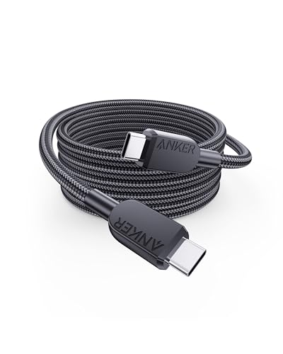 Anker 240W USB-C auf USB-C Kabel(1,8 m), Schnellladekabel, Kompatibel mit iPhone 15, MacBook Pro 2020, iPad Pro 2020, iPad Air 4, Samsung Galaxy S23+/S23 Ultra, Pixel (Geflochten, USB 2.0) von Anker