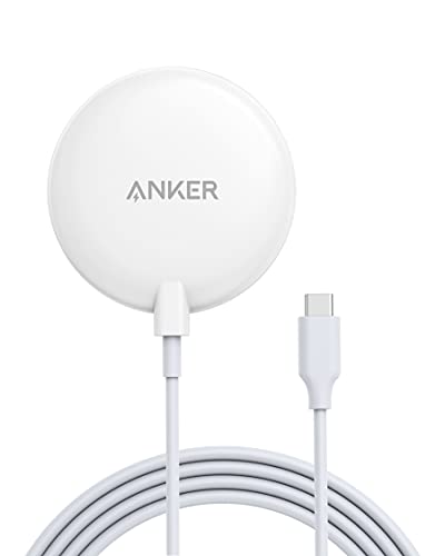 Anker 313 Magnetisches Kabelloses Ladepad, Wireless Charger mit 150cm USB-C Kabel, Nur geeignet für iPhone 15/15 Pro / 15 Pro Max / 14/13 / 13 Mini / 13 Pro / 13 Pro Max / 12 (Ohne Netzteil) von Anker