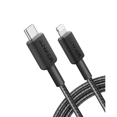 Anker 322 USB-C auf Lightning Kabel 180cm geflochten schwarz Anker 322 USB-C auf Lightning Kabel 180cm geflochten schwarz von Anker
