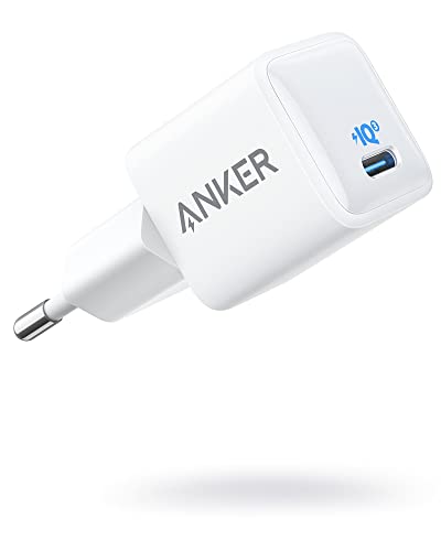 Anker 511 (Nano) 20W iPhone USB C Ladegerät, PIQ 3.0 Mini Ladegerät, Geeignet für iPhone 15/14/13/12 Serie, Galaxy, Pixel 4/3, iPad Pro, AirPods Pro, Mattweiß (Ohne Ladekabel) von Anker