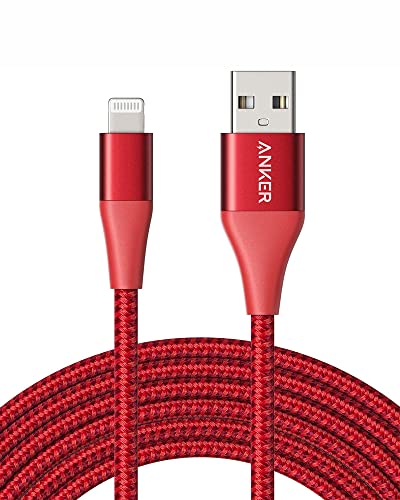 Anker 551 USB A auf Lightning Ladekabel (3m), MFi Zertifiziert iPhone Kabel, Geeignet für iPhone iPhone 13 13 Pro 12 Pro Max 12 11 X XS XR 8 Plus und mehr (Rot) von Anker