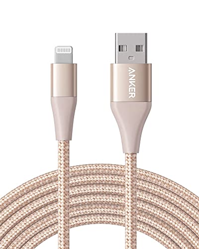 Anker 551 USB A auf Lightning Ladekabel, MFi Zertifiziert iPhone Kabel 3m, für iPhone 14/13/12/11/ X/XS/XR/SE/8 Plus/7/6 und mehr (Gold) von Anker