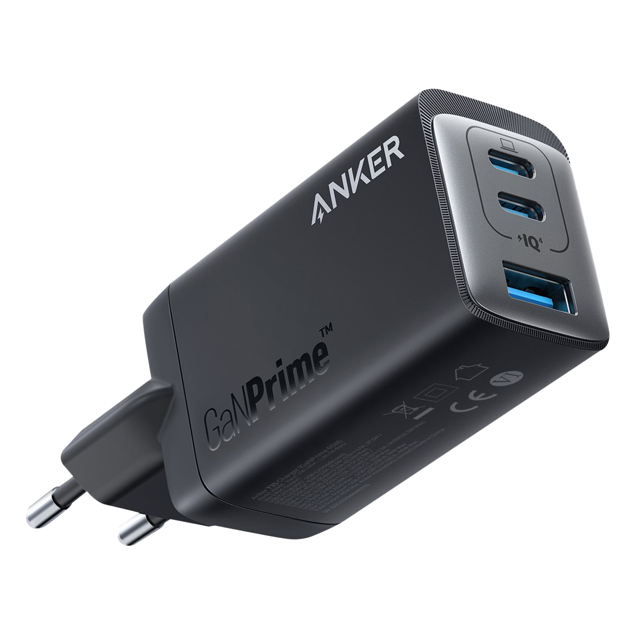 Anker 735 GaN III Prime 3-Port 65W Charger, EU in schwarz | Ladekabel | 3 Anschl?sse | 65 Watt | USB-A | USB-C | Universelle Kompatibilit?t von Anker