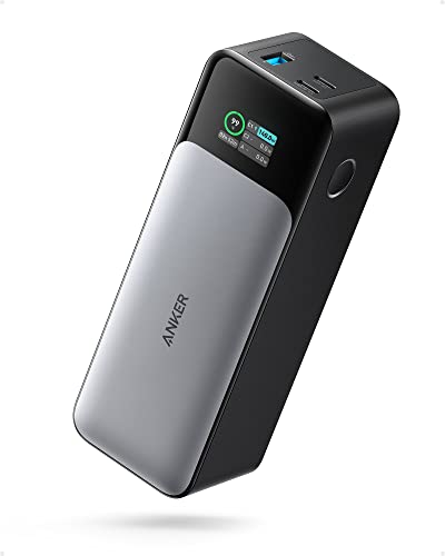 Anker 737 Powerbank (PowerCore 24K), 24.000mAh externer Akku mit 3 Anschlüsse, 140W Leistung, Digitales Display, Kompatibel mit iPhone 13 Serie, Galaxy, MacBook, Dell, AirPods und mehr von Anker