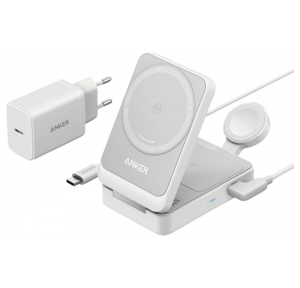 Anker Anker MagGo 15W Faltbares 3-in-1 Ladegerät Wireless Charger (Faltbar 3-in-1, Faltbares 3-in-1 Design, Faltbares 3-in-1 Design) von Anker