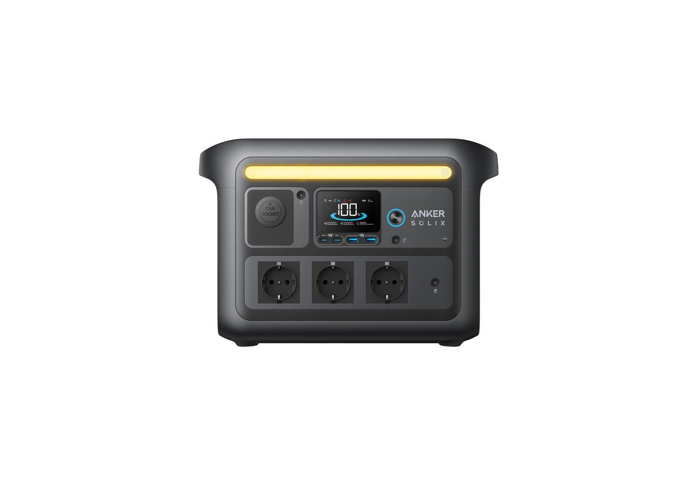 Anker Anker SOLIX Powerstation C800X 768Wh 1200W Powerstation Anker SOLIX C800X PowerStation C800X 15000 mAh (5-240 V, 1 St), Hyper Flash AC Aufladung, 8 leistungsstarke Anschlüsse von Anker