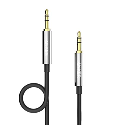 Anker Aux Kabel Stereo Audio Klinken Kabel [1.2m] für AUX Eingänge 3.5mm auf 3.5mm mit vergoldete Kontakten (Schwarz) von Anker