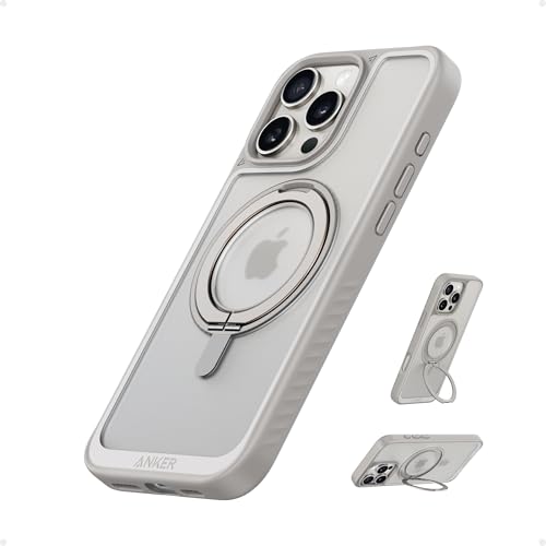 Anker FlexStand magnetisches Case für iPhone 16 Pro, 360° Ringständer, Matte und rutschfeste Schutzhülle, 16cm iPhone Hülle mit verbesserter MagSafe-Kompatibilität von Anker