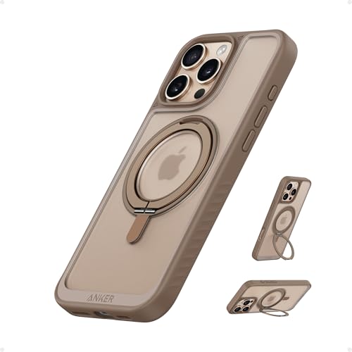Anker FlexStand magnetisches Case für iPhone 16 Pro, 360° Ringständer, Matte und rutschfeste Schutzhülle, 16cm iPhone Hülle mit verbesserter MagSafe-Kompatibilität Anker FlexStand magnetisches Case für iPhone 16 Pro, 360° Ringständer, Matte und rutschfeste Schutzhülle, 16cm iPhone Hülle mit verbesserter MagSafe-Kompatibilität von Anker