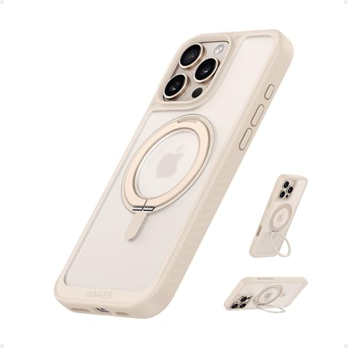 Anker FlexStand magnetisches Case für iPhone 16 Pro Max, 360° Ringständer, Matte und rutschfeste Schutzhülle, 17,5cm iPhone Hülle mit verbesserter MagSafe-Kompatibilität von Anker