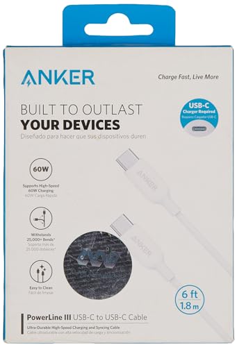 Anker Kabel POWERLINEIII USB-C USB-C 1,8 m blanko von Anker