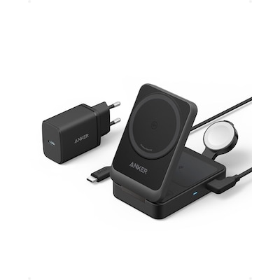 Anker MagGo Wireless Charger (15W, Foldable 3-in-1, Black) von Anker