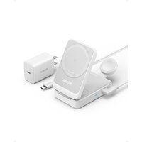 Anker MagGo Wireless Charger (15W, Foldable 3-in-1, weiß) von Anker