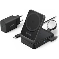 Anker MagGo kabellose Ladestation (15W, Faltbar 3-in-1) - Schwarz von Anker