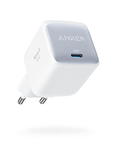 Anker Nano II 45W USB-C Ladegerät Netzteil Schnellladeleistung, GaN II Tech, Kompatibel mit MacBook Pro 13″, Galaxy S22/S22+/S21, Note 20/10, iPhone 15/Pro, Steam Deck, iPad Pro, Pixel, Weiß von Anker