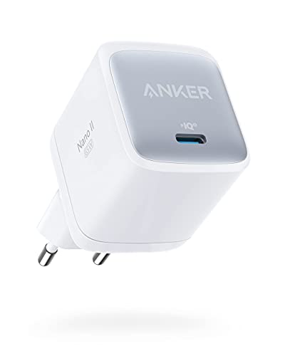 Anker Nano II 65W USB-C Ladegerät Netzteil mit Schnellladeleistung, GaN II Technologie, Kompatibel mit MacBook Pro/Air, Galaxy S20/S10, iPhone 12/Pro/Mini, iPad Pro, Pixel (Weiß) von Anker