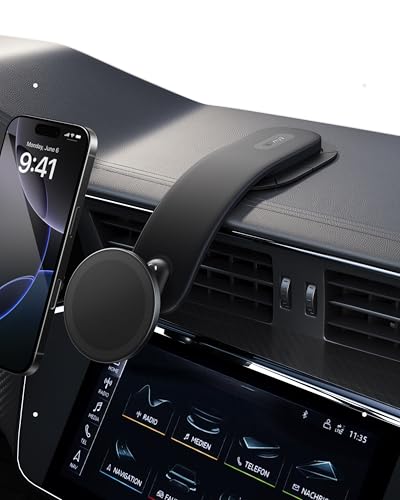 Anker Nano abnehmbare Autohalterung, 360° einstellbare Auto-Handyhalterung mit Alu-Halterung und Magnetring, für iPhone 16/16 Pro/16 Pro Max/16 Plus, Samsung, und Mehr (Laden Nicht Möglich) von Anker