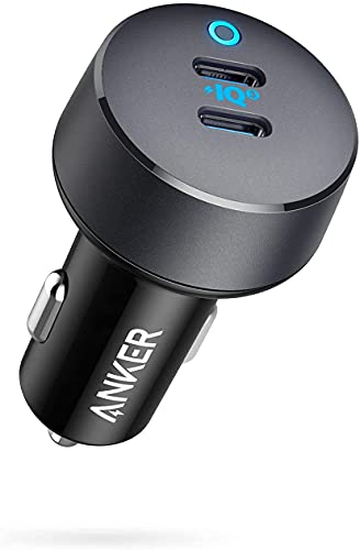 Anker PowerDrive III Duo USB-C-Ladegerät fürs Auto, 40W 2-Port PowerIQ 3.0 Ladegerät, Power Delivery für iPhone 15/15 Plus/15 Pro/15 Pro Max, Galaxy S10/S9, Pixel, iPad/iPad Mini und mehr von Anker