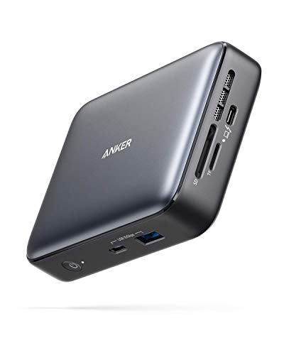 Anker PowerExpand 7-in-1 Thunderbolt 3 Mini Dock Station für USB-C Laptops, Max 45W zum Aufladen von Laptops, 4K HDMI, 1Gbps Ethernet, USB-A Gen 2, SD 4.0, (Kabel Nicht im Lieferumfang enthalten) von Anker
