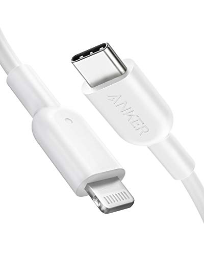 Anker PowerLine II USB C auf Lightning Kabel,180 cm lang, MFi-Zertifiziert, für iPhone 13/13 Pro/12/12 Pro Max/11 Pro/X/XS/XR/8 Plus, für Typ-C Ladegeräte,Unterstützt Power Delivery(Weiß) von Anker