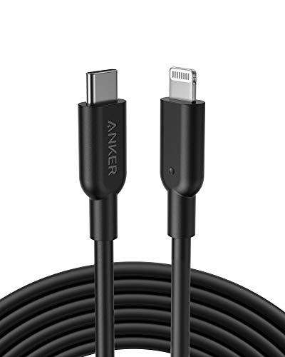 Anker PowerLine II USB C auf Lightning Kabel,300cm lang, MFi-Zertifiziert, für iPhone 13/13 Pro/12/12 Pro Max/11 Pro/X/XS/XR/8 Plus, für Typ-C Ladegeräte,Unterstützt Power Delivery(Schwarz) von Anker