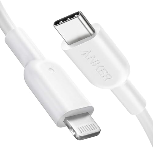 Anker PowerLine II USB C auf Lightning Kabel,90 cm lang, MFi-Zertifiziert, für iPhone 13/13 Pro/12/12 Pro Max/11 Pro/X/XS/XR/8 Plus, für Typ-C Ladegeräte,Unterstützt Power Delivery(Weiß) von Anker