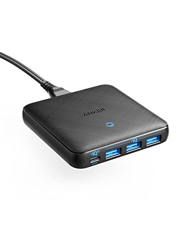 Anker PowerPort Atom III Slim USB C Ladegerät, 65W 4 Port PIQ 3.0 & GaN Netzteil mit 45W USB C Eingang, für MacBook, USB C Laptops, iPad Pro, iPhone 15, Galaxy, Pixel und mehr von Anker