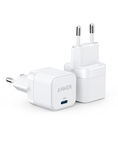 Anker PowerPort III 20W USB-C Netzteil Doppelpack Ladewürfel Schnellladeoption, Kompatibel mit iPhone 15/14/13/12 Serie, Galaxy, Pixel 4/3, iPad/iPad Mini (Ladekabel Nicht inklusive) von Anker