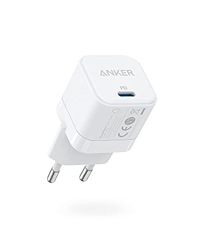 Anker PowerPort III 20W USB-C Netzteil Ladewürfel Schnellladeoption, Kompatibel mit iPhone 15/14/13/12 Serie, Galaxy, Pixel 4/3, iPad/iPad Mini, Schwarz (Ladekabel Nicht inklusive) von Anker