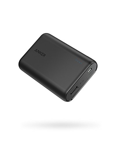 Anker Powerbank PowerCore 10000mAh, der kleine und leichter externer Akku, kompakt für iPhone XS Max/XR/XS/X/8/8Plus/7/6s/6Plus, iPad, Samsung Galaxy und weitere Smartphones(Schwarz) von Anker