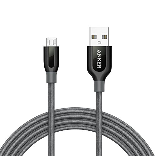 Anker Powerline+ 1.8 m Micro USB Kabel, Das hochwertige, schnellere & beständigere Ladekabel für Samsung, Nexus, LG, Motorola, Android Smartphones und weitere (Grau) von Anker
