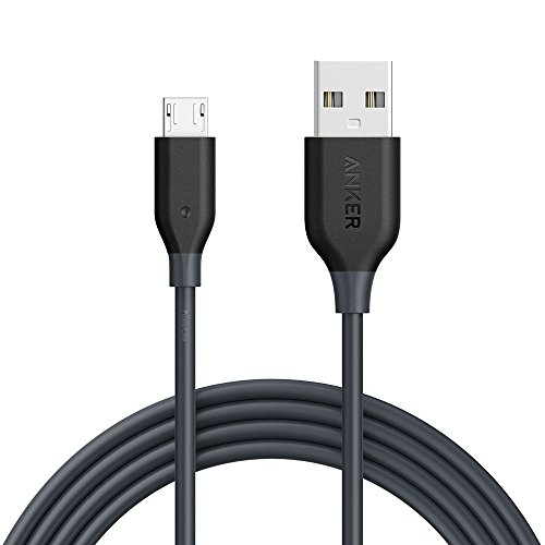 Anker Powerline 1.8 m Micro USB Kabel, Einer Lebensdauer von 5,000+ Biegungen, Perfektes Ladekabel für GalaxyNexus, LG, Android Smartphones und weitere (Grau) von Anker