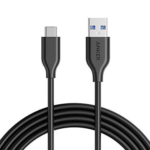 Anker Powerline 1.8m USB-C auf USB 3.0 Kabel USB C, 56k Ohm Pull-Up Widerstand für USB Type-C Geräte: Oculus Quest, Galaxy S9,S10, MacBook,LG V20 G6, Xiaomi 5 und weitere (Schwarz) von Anker