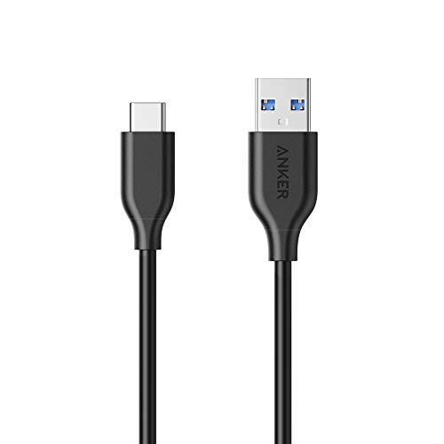 Anker Powerline 90cm USB C auf USB 3.0 Kabel, USB-C mit 56k Ohm Pull-Up Widerstand für USB Type C Geräte Galaxy S8, S8+, S9,S10,MacBook, Sony XZ, LG V20 G5 G6, HTC 10, Xiaomi 5 usw.(Schwarz) von Anker