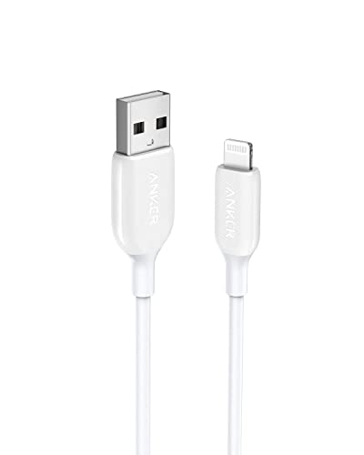 Anker Powerline III Lightning-Kabel, 1,8 m, iPhone-Ladekabel, MFi-zertifiziert, für iPhone 11 Pro Max, 11 Pro, X, Xs, Xr, Xs Max, 8, 8 Plus, 7 und mehr, ultra langlebig (weiß), 1.8m von Anker