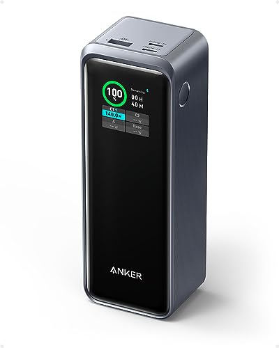 Anker Prime 27.650mAh Power Bank (250W), 3-Port Powerbank, Smarte App Kontrolle, Kompatibel mit MacBook Pro/Air, iPhone 15/14 Serie, Galaxy, AirPods, und mehr (Ladestation separat erhältlich) von Anker