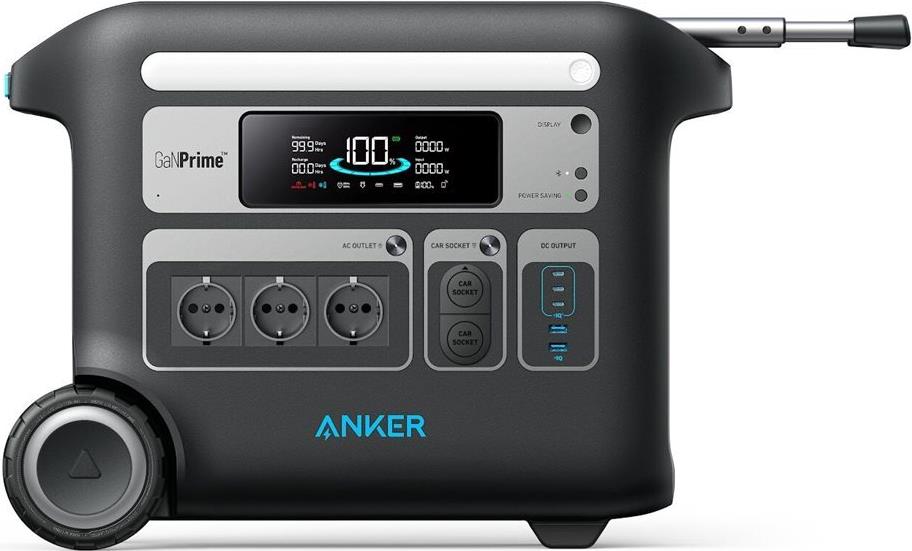 Anker SOLIX F2000 (PowerHouse 767) - Tragbares kraftwerk - WLAN - Wechselstrom 220-240 V - 2300 Watt - Lithiumeisenphosphat - 2048 Wh - Ausgangsanschlüsse: 10 (A1780312) von Anker