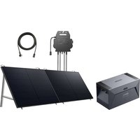 Anker SOLIX RS40B Balkonkraftwerk - Premium mit Balkonhalterungen (2x 410W) + Anker SOLIX Solarbank E1600 - Schwarz von Anker