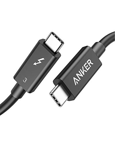 Anker Thunderbolt 3 Ladekabel 70cm lang, unterstützt 100W Leistung / 40Gbps Datentransfer, USB-C auf USB-C Kabel, für Typ-C MacBooks, Dell, iPad Pro 2020, Pixel, Hub, Docking, und viele mehr von Anker