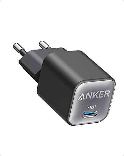 Anker USB C GaN Charger 30W, 511 Ladegerät (Nano 3), PIQ 3.0 PPS Schnellladegerät, Kompatibel mit iPhone 15/15 Pro/15 Pro Max/14 Pro/14 Pro Max, Galaxy, Pixel 4/3, iPad (Ohne Ladekabel) von Anker