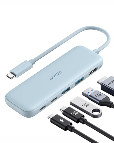 Anker USB C Hub, 332 USB-C Hub (5-in-1) mit 4K HDMI Display, 5Gbps Datenanschluss und 2 USB-A Ports für MacBook Pro, Air, Dell XPS, Lenovo Thinkpad, HP Laptops Mehr von Anker