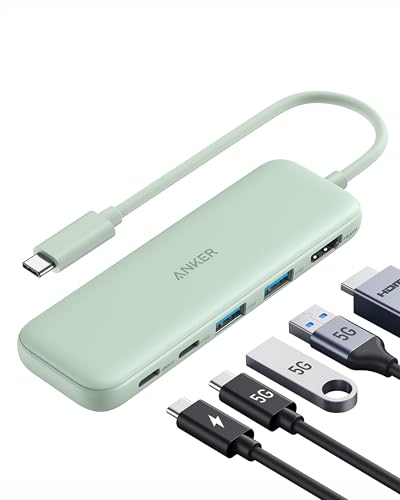 Anker USB C Hub, 332 USB-C Hub (5-in-1) mit 4K HDMI Display, 5Gbps Datenanschluss und 2 USB-A Ports für MacBook Pro, Air, Dell XPS, Lenovo Thinkpad, HP Laptops Mehr von Anker