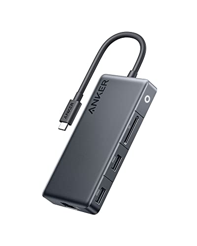 Anker USB C Hub, 341 (7-in-1, 4K HDMI) with 3 5 Gbps USB-C, USB-A Data Ports, Max 100W Power Delivery, Display, Ethernet for Lenovo, Dell XPS, HP Laptops, MacBook, iPad, and More von Anker