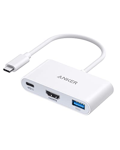 Anker USB C Hub, PowerExpand 3-in-1 USB C Hub mit 4K HDMI, 100W Power Delivery, USB 3.0 Datenschluss, für iPad Pro, MacBook Pro, MacBook Air, XPS, Note 20, Spectre und weitere von Anker